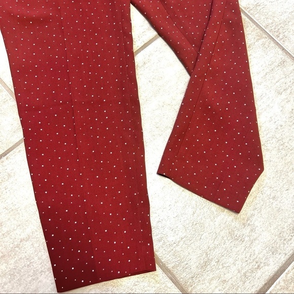 EXPRESS High Waisted Polka Dot Ruffle Sash Tie Ankle Pant womens size S - Picture 5 of 11